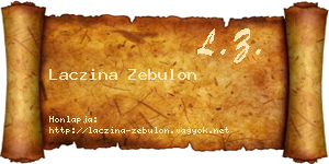 Laczina Zebulon névjegykártya